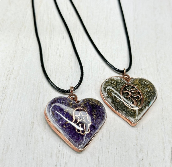 Heart Orgone healing necklace