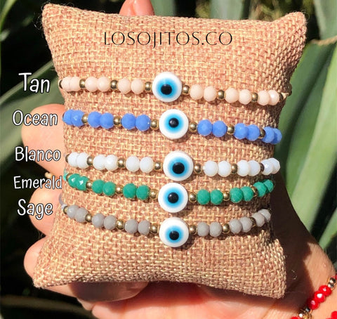 Ojito Blanco adjustable bracelet