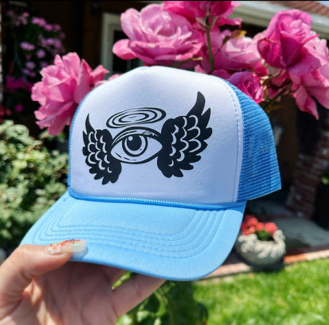 Angel Eye trucker hat (bby blue)