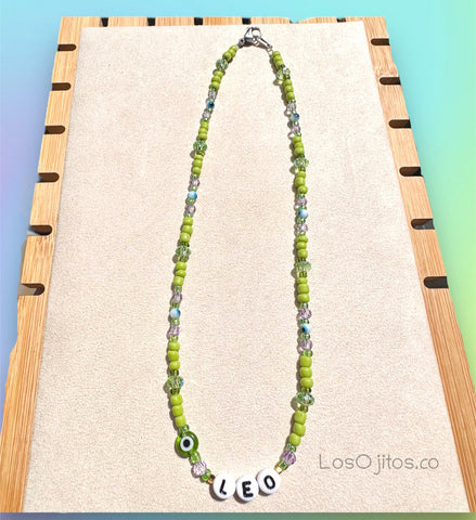 Leo necklace (lime)