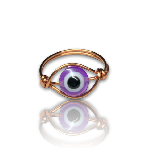 Purp Evil Eye Ring