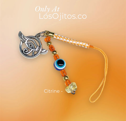 Citrine Orange phone charm