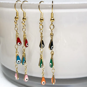 Evil Eye Dangle Earrings