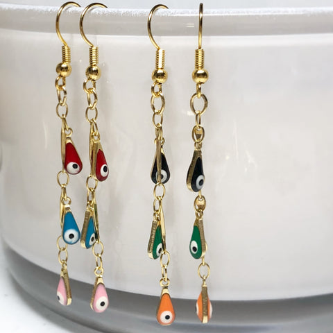 Evil Eye Dangle Earrings