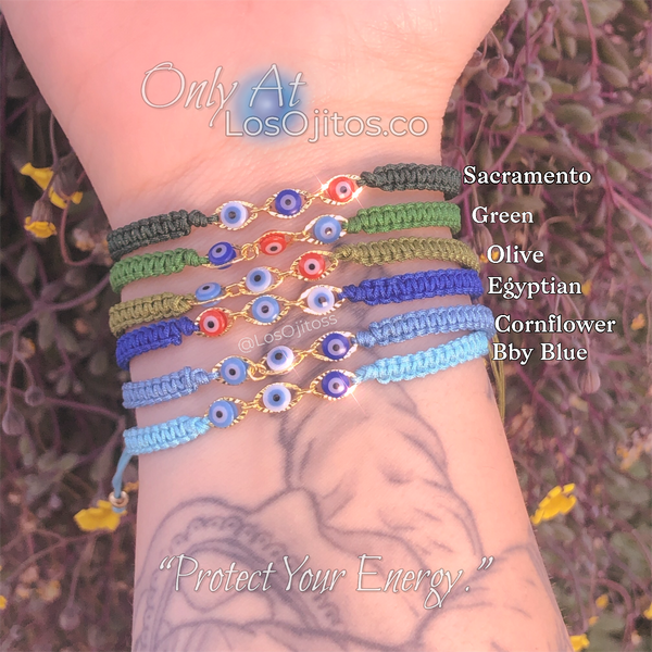 Adjustable Braided Evil Eye bracelets