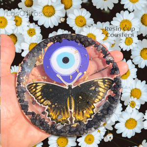 Black, Mariposa Evil Eye Coaster