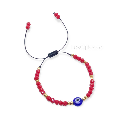 Red Adjustable Evil Eye Bracelet