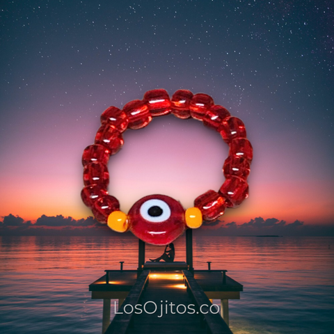 Red Evil Eye elastic ring