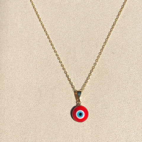 Courage Evil Eye necklace (red)