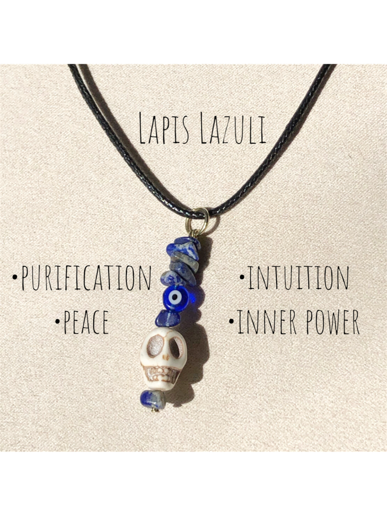 Lapis Lazuli Evil Eye necklace